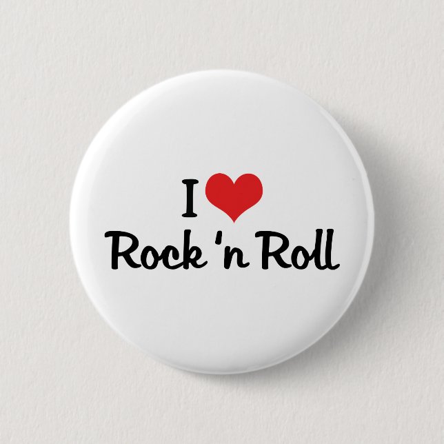 I Liebe Rock 'n Roll Button (Vorderseite)