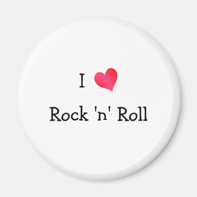 I Liebe Rock 'n' Roll Magnet (Vorne)