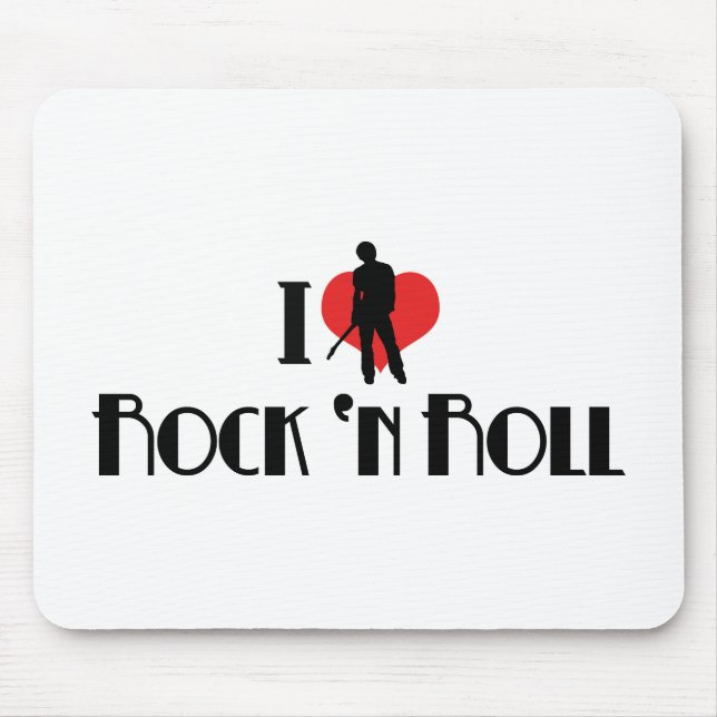 I Liebe Rock 'n Roll Mousepad (Vorne)