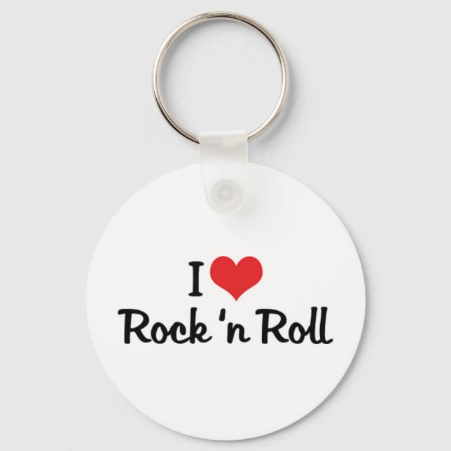 I Liebe Rock & Roll Schlüsselanhänger (Vorderseite)