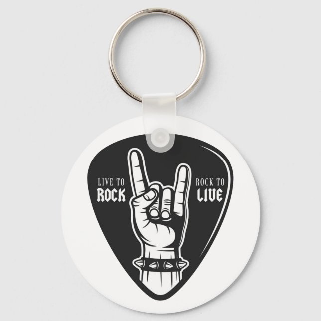 I Liebe Rock Schlüsselanhänger (Vorderseite)