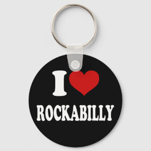 I Liebe Rockabilly Schlüsselanhänger