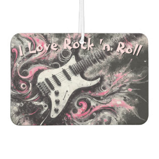I Liebe Rock'n'Roll Electric Guitar Painting Autolufterfrischer