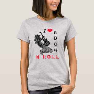 I Liebe Rock'n'Roll T - Shirt Gift Rock Gitarrist