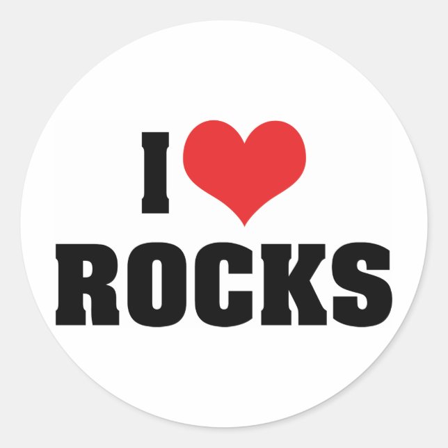 I Liebe Rocks - Rock Geology Geologist Lover Runder Aufkleber (Vorderseite)