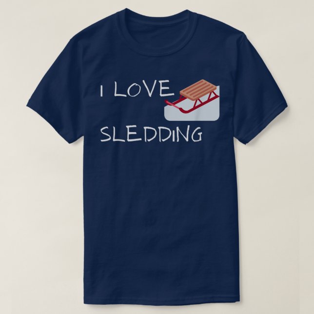 I Liebe Rodelbahn mit Aussicht T-Shirt (Design vorne)