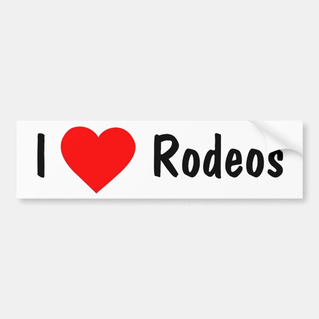 I Liebe-Rodeos Autoaufkleber (Vorne)
