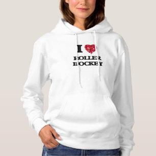 I Liebe-Rollen-Hockey Hoodie
