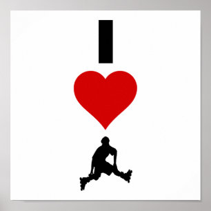 I Liebe Rollerblading (vertikal) Poster