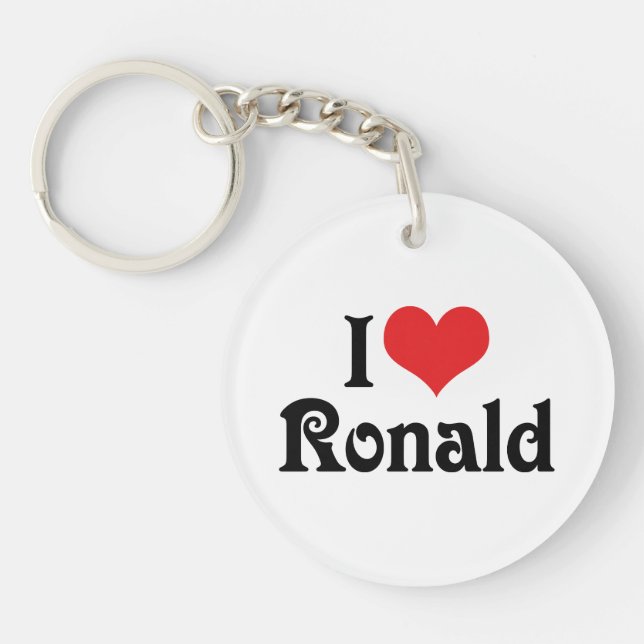 I Liebe Ronald Schlüsselanhänger (Vorderseite)