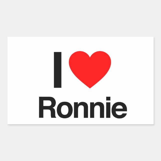 i Liebe ronnie Rechteckiger Aufkleber (Vorderseite)