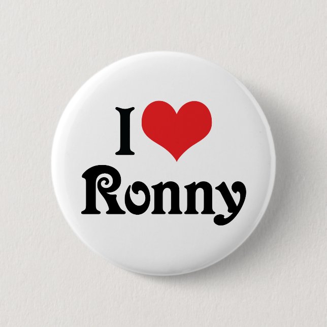 I Liebe Ronny Button (Vorderseite)