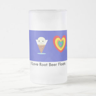 I Liebe Root Beer Floor Mattglas Bierglas