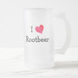 I Liebe Rootbeer Mattglas Bierglas