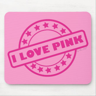 I Liebe-Rosa Mousepad