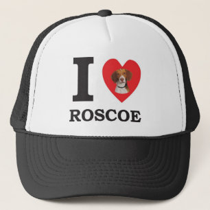 I Liebe Roscoe der Bett-Wanzen-Hund Truckerkappe