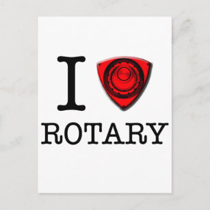 I Liebe Rotary Motor Postkarte