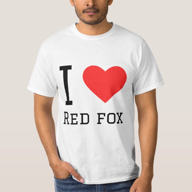 I Liebe Roter Fuchs T-Shirt (Vorderseite)