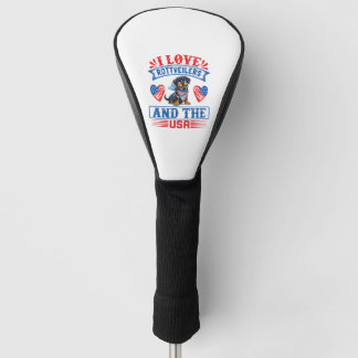 I Liebe Rottweilers und USA Golf Headcover