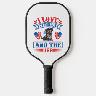 I Liebe Rottweilers und USA Pickleball Schläger
