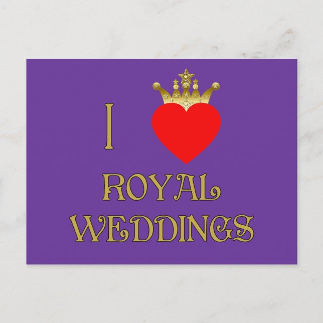 I Liebe Royal Weddings T - Shirt, Tasse, Geschenke Postkarte (Vorderseite)