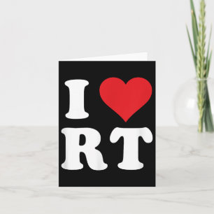 I Liebe RT Initials I Heart R.t. Vorname R Karte