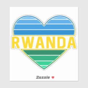 I Liebe Ruanda, ruandisches ruandisches Herz Aufkleber