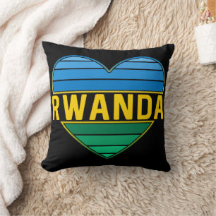 I Liebe Ruanda, ruandisches ruandisches Herz Kissen