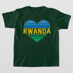 I Liebe Ruanda, ruandisches ruandisches Herz T-Shirt