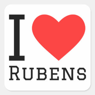 I Liebe Rubens Quadratischer Aufkleber
