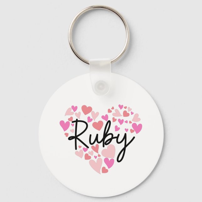 I Liebe Ruby Schlüsselanhänger (Vorderseite)
