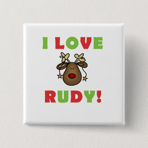 I Liebe Rudy Tshirts and Gifts Button
