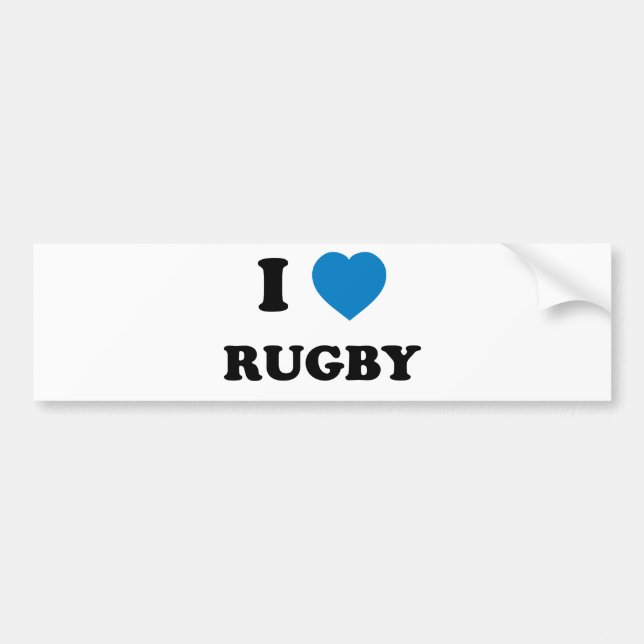 I Liebe-Rugby Autoaufkleber (Vorne)