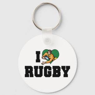 I Liebe Rugby Schlüsselanhänger