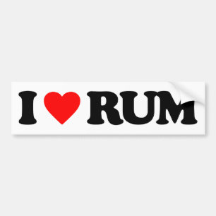 I LIEBE-RUM AUTOAUFKLEBER