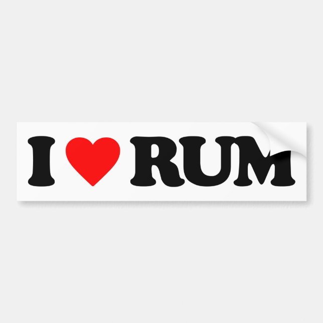 I LIEBE-RUM AUTOAUFKLEBER (Vorne)