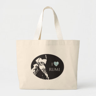 I Liebe Rumi Taschen-Tasche Jumbo Stoffbeutel