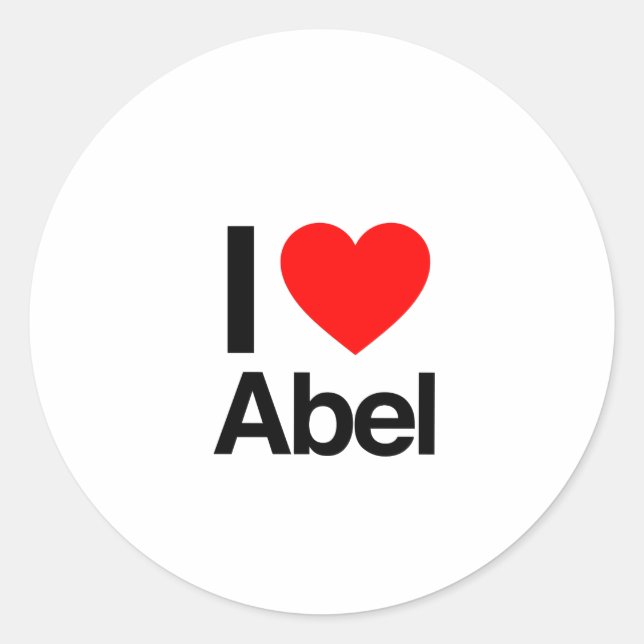 i LIEBE Runder Aufkleber (Vorderseite)