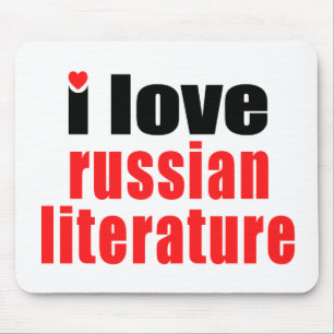 I Liebe-russische Literatur Mousepad