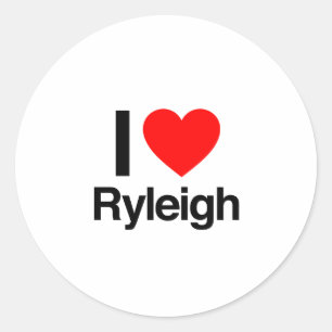 i Liebe ryleigh Runder Aufkleber
