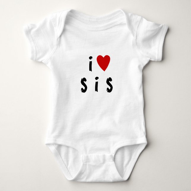 I LIEBE S I | SIS-SISTER Baby B Baby Strampler (Vorderseite)