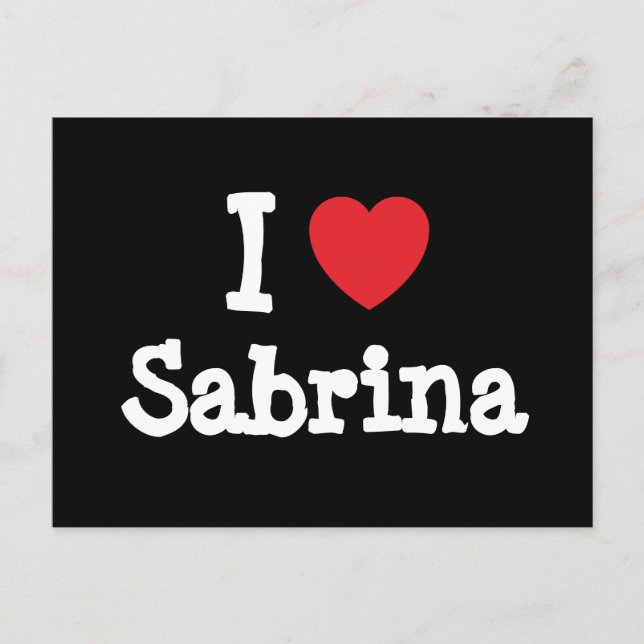 I Liebe Sabrina T - Shirt Postkarte (Vorderseite)