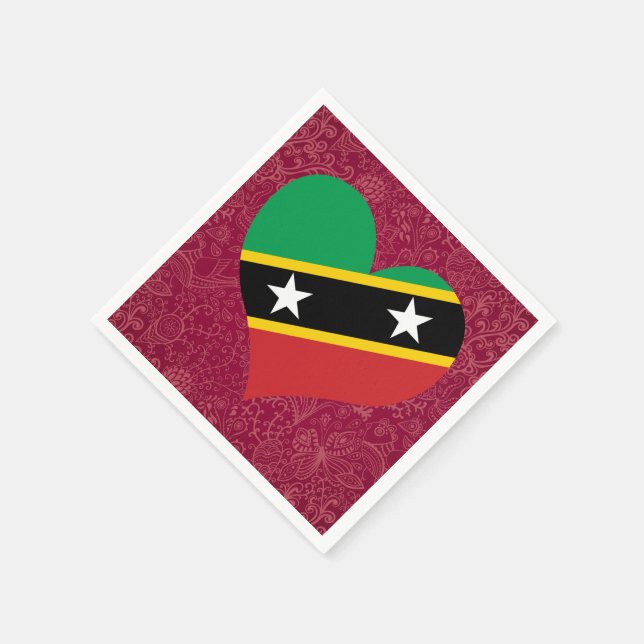 I Liebe Saint+Kitts+und+Nevis Serviette (Ecke)