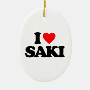 I LIEBE SAKI KERAMIK ORNAMENT