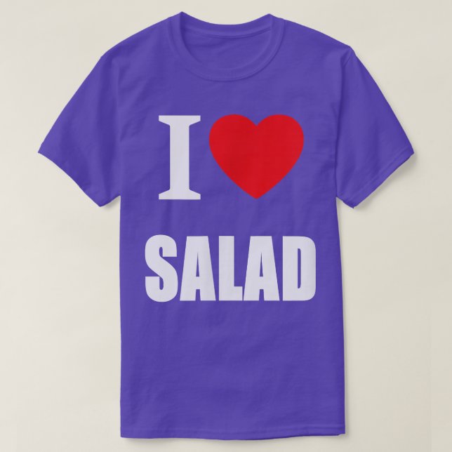 I Liebe Salat für Veganer Vegetarier gesund Slimmi T-Shirt (Design vorne)