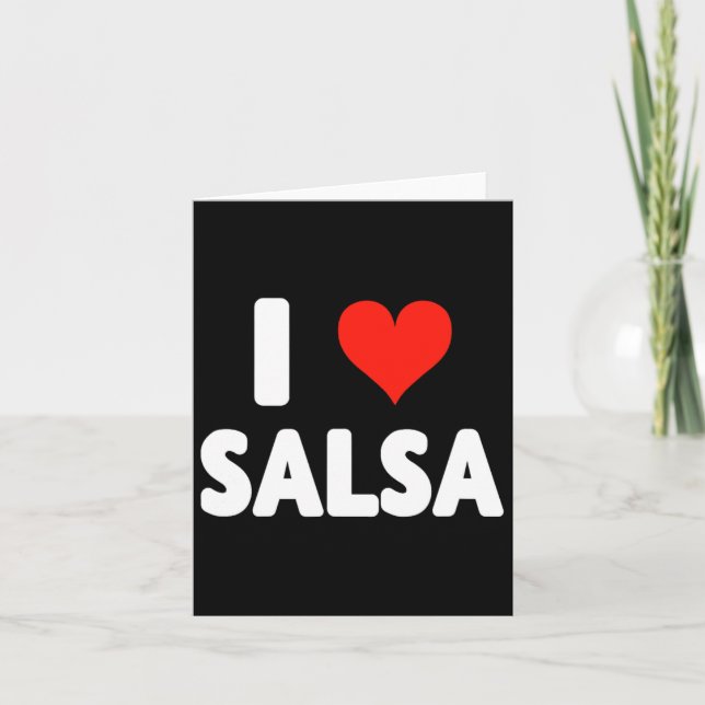 I Liebe Salsa Heart Dance Dance Studio Mex Karte (Vorderseite)