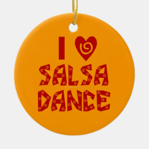 I Liebe Salsa Tanz Custom Dance Lover Keramikornament
