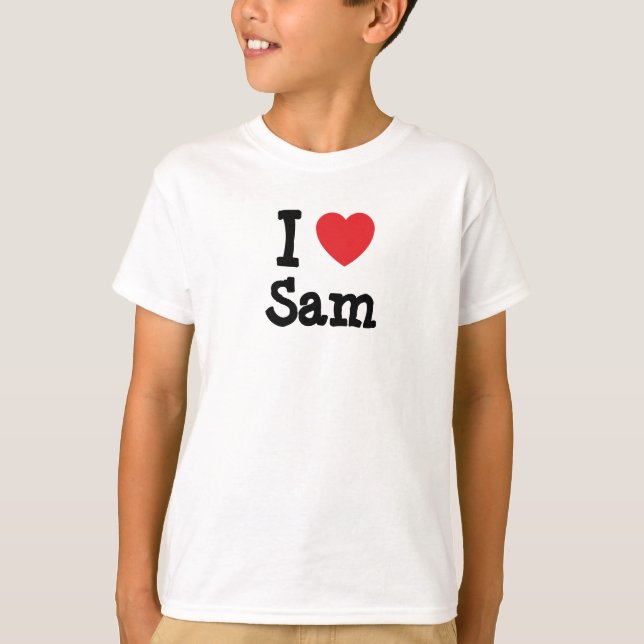 I Liebe Sam Herzstück T - Shirt (Vorderseite)
