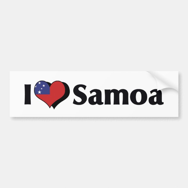 I Liebe Samoa Flag Autoaufkleber (Vorne)