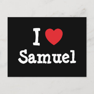 I Liebe Samuel Herz Brauch personalisiert Postkarte